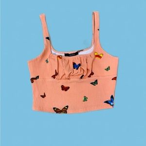Forever21 pastel butterfly top